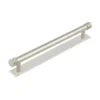 Hoxton Satin Nickel Sturt 224mm Grooved End Cap Handle On Stepped Backplate | HOX460-6060SN