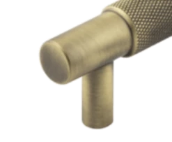 Hoxton Antique Brass Taplow 224mm Knurled Cabinet Handle | HOX2060AB -Ironmongery Experts Shop hox 2050 2060 taplow end ab 1