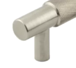Hoxton Satin Nickel Taplow 224mm Knurled Handle On Stepped Backplate | HOX2060-6060SN