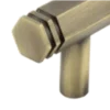 Hoxton Antique Brass Nile 224mm Hexagonal End Cap Cabinet Handle | HOX360AB -Ironmongery Experts Shop hox nile ab end 1 1.png.mst