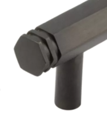 Hoxton Dark Bronze Nile 224mm Hexagonal End Cap Handle On Plain Backplate | HOX360-5060DB 4 Hoxton Dark Bronze Nile 224mm Hexagonal End Cap Handle On Plain Backplate | HOX360-5060DB - Image 2