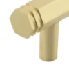 Hoxton Satin Brass Nile 224mm Hexagonal End Cap Cabinet Handle | HOX360SB -Ironmongery Experts Shop hox nile sb end 1.png.mst