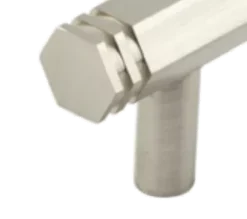 Hoxton Satin Nickel Nile 224mm Hexagonal End Cap Cabinet Handle | HOX360SN
