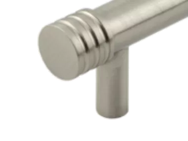 Hoxton Satin Nickel Sturt 224mm Grooved End Cap Handle On Plain Backplate | HOX460-5060SN 5 Hoxton Satin Nickel Sturt 224mm Grooved End Cap Handle On Plain Backplate | HOX460-5060SN - Image 3