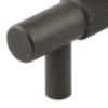 Hoxton Dark Bronze Taplow 96mm Knurled Cabinet Handle | HOX2050DB -Ironmongery Experts Shop hox taplow end db