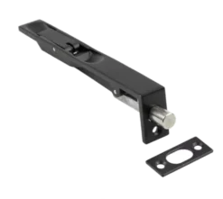 150mm X 20mm Matt Black Lever Action Flush Bolts | JMB50