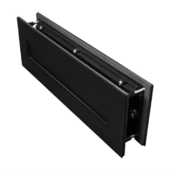 330 X 110mm Smooth Matt Black Marine 316 Letter Plate Kit | LP400 MSB -Ironmongery Experts Shop lp400 msb.png.mst