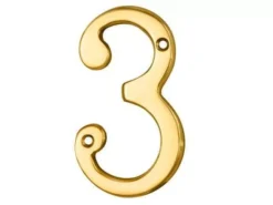 76mm PVD Stainless Brass Numeral No. 0 - 9 -Ironmongery Experts Shop n3 house number pb.jpg.mst