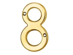 76mm PVD Stainless Brass Numeral No. 0 - 9 -Ironmongery Experts Shop n8 house number pb.jpg.mst