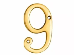 76mm PVD Stainless Brass Numeral No. 0 - 9 -Ironmongery Experts Shop n9 house number pb copy.jpg.mst