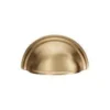 Satin Brass 76mm Victorian Cup Pull | C47SB