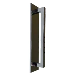 Polished Chrome 160mm Square Section Block Cabinet Handle On Backplate | BP401CCP200CP
