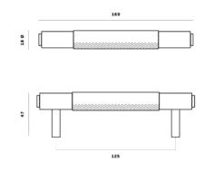 Buster & Punch Black 160mm Cross Knurled Pull Handle | UK PB H 160 BL A -Ironmongery Experts Shop pull bar cross small tech 1 1 1 1.png.mst
