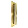 Satin Brass 160mm Square Section Block Cabinet Handle With Backplate | BP401CSB200SB -Ironmongery Experts Shop satin brass ftd on backplate.png.mst