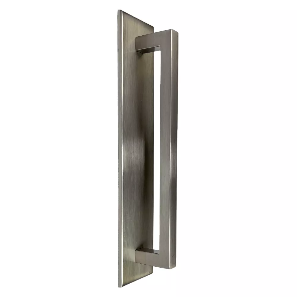 Satin Nickel 160mm Square Section Block Cabinet Handle With Backplate | BP401CSN200SN 3 Satin Nickel 160mm Square Section Block Cabinet Handle With Backplate | BP401CSN200SN
