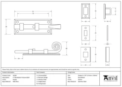 From The Anvil Pewter 4" (100mm) Universal Bolt | 46238 -Ironmongery Experts Shop screen shot 2021 01 30 at 5.16.52 pm.png.mst