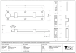 From The Anvil Antique Pewter 6" (150mm) Universal Bolt | 45799 -Ironmongery Experts Shop screen shot 2021 01 30 at 5.29.00 pm.png.mst