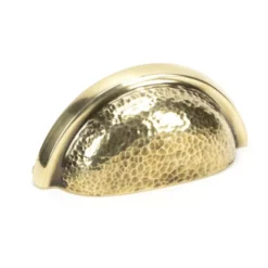 From The Anvil Aged Brass Hammered Regency Cup Drawer Pull | 46041
