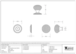 From The Anvil Polished Bronze Hammered 32mm Cabinet Knob | 46025