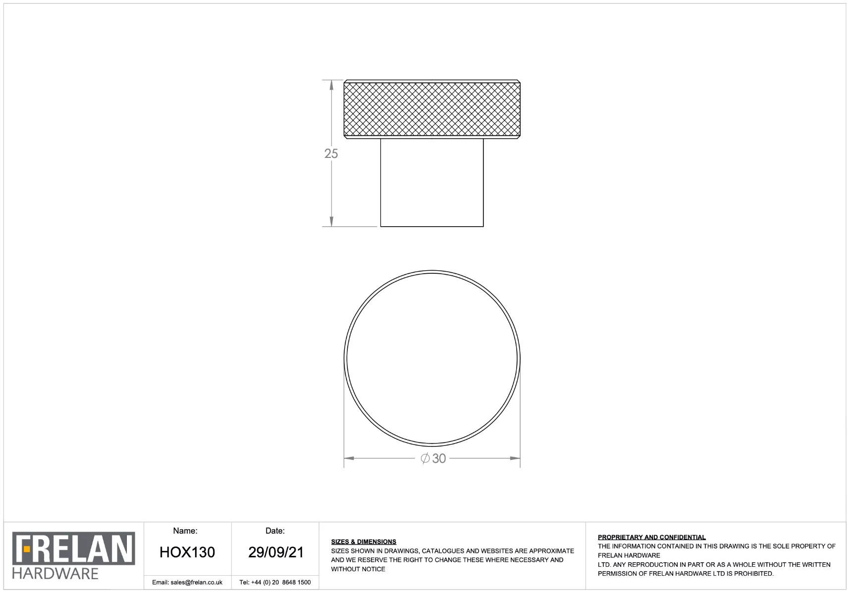 Hoxton Satin Nickel Wenlock 30mm Knurled Knob On Stepped Backplate| HOX130-6090SN - Image 2