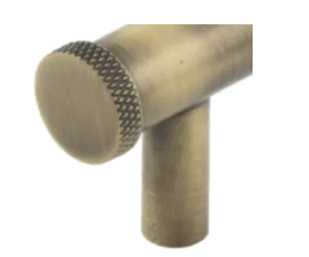 Hoxton Antique Brass Wenlock 224mm Knurled End Cap Cabinet Handle | HOX160AB 4 Hoxton Antique Brass Wenlock 224mm Knurled End Cap Cabinet Handle | HOX160AB - Image 2