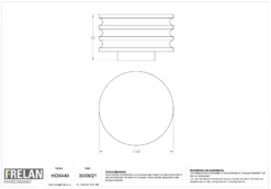Hoxton Satin Nickel Sturt 40mm Grooved Knob On Plain Backplate| HOX440-5090SN