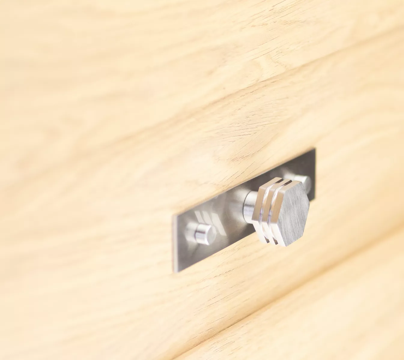 Hoxton Satin Nickel Nile 30mm Hexagonal Knob On Plain Backplate| HOX330-5090SN 4 Hoxton Satin Nickel Nile 30mm Hexagonal Knob On Plain Backplate| HOX330-5090SN - Image 2
