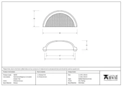 From The Anvil Polished Bronze Hammered Regency Cup Drawer Pull | 46045
