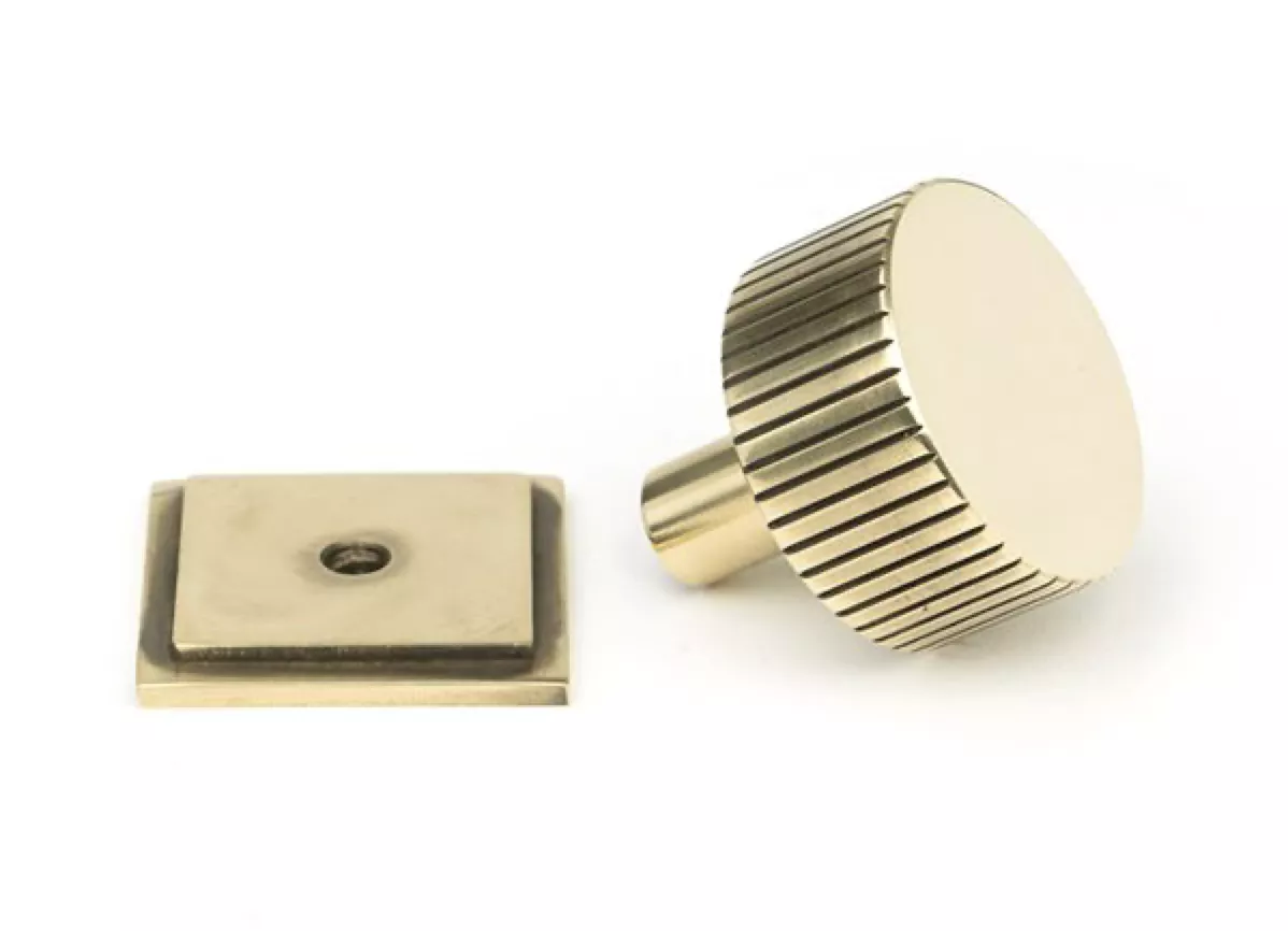 Anvil Aged Brass Judd 32mm Cabinet Knob (Square) | 50382 3 Anvil Aged Brass Judd 32mm Cabinet Knob (Square) | 50382