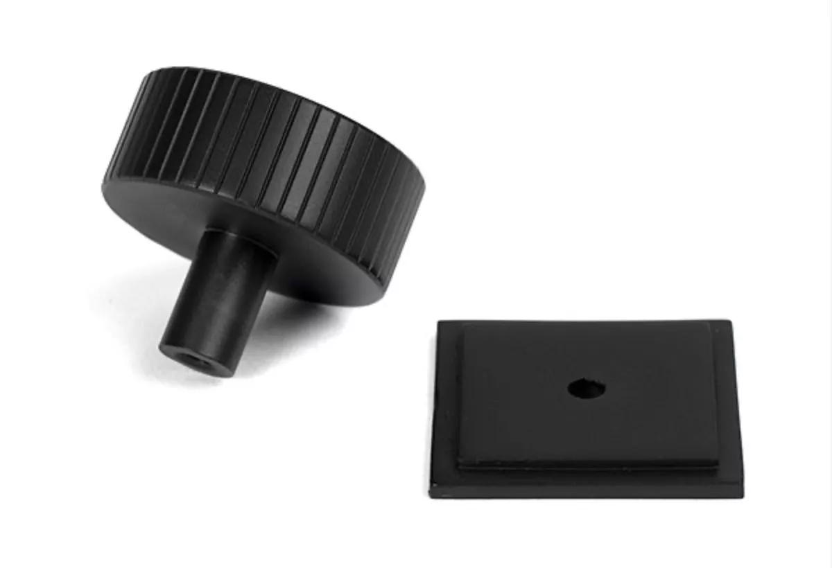 Anvil Matt Black Judd 38mm Cabinet Knob (Square) | 50432 4 Anvil Matt Black Judd 38mm Cabinet Knob (Square) | 50432 - Image 2