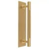 Satin Brass 190mm Knurled Pull Handle With Backplate | BP700CSB200SB