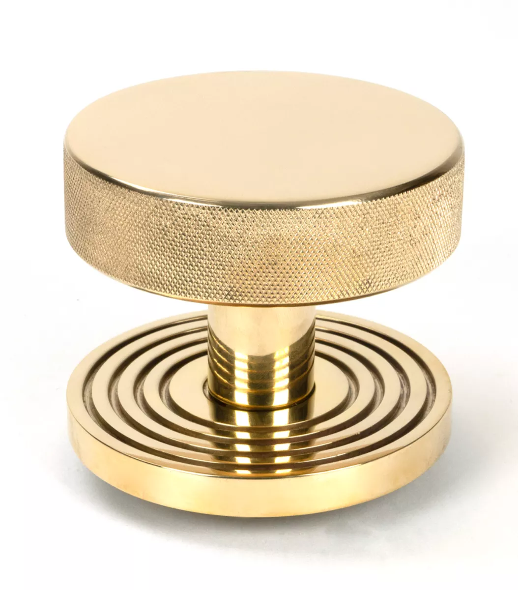 Polished Brass Brompton Centre Door Knob (Beehive) | 50828 3 Polished Brass Brompton Centre Door Knob (Beehive) | 50828