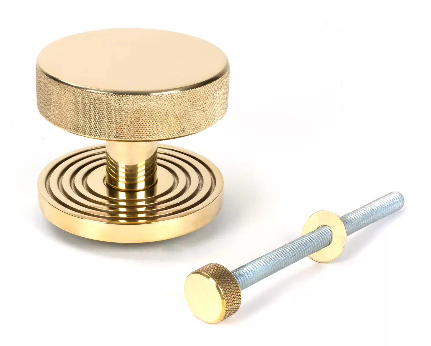 Polished Brass Brompton Centre Door Knob (Beehive) | 50828 4 Polished Brass Brompton Centre Door Knob (Beehive) | 50828 - Image 2