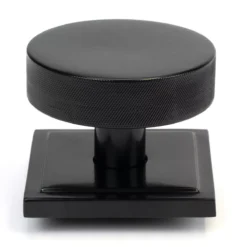 Black Brompton Centre Door Knob (Square) | 46757