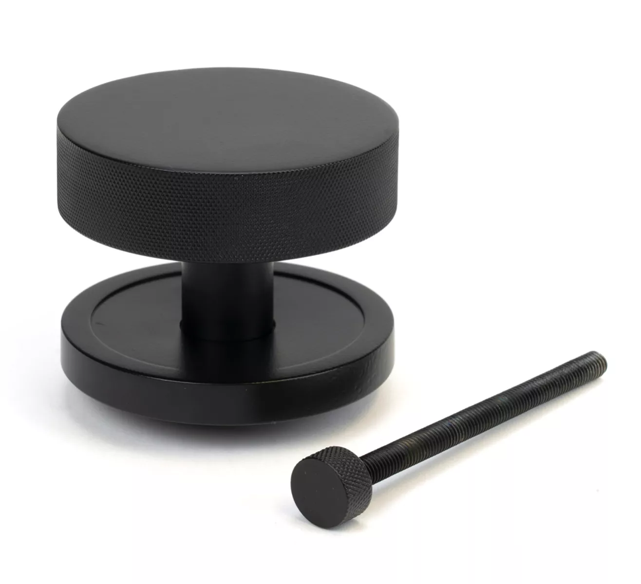 Matt Black Brompton Centre Door Knob (Plain) | 46758 4 Matt Black Brompton Centre Door Knob (Plain) | 46758 - Image 2