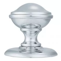 68mm Dia. Polished Chrome Round Centre Door Knob