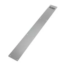 75x650mm Satin Stainless Steel Finger Plate Engraved PUSH | ZAS30RDSS