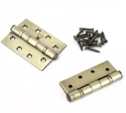 Pair Anvil Aged Brass 4" (102mm) Ball Bearing Butt Hinge | 49570 -Ironmongery Experts Shop untitled design 27 .png.mst