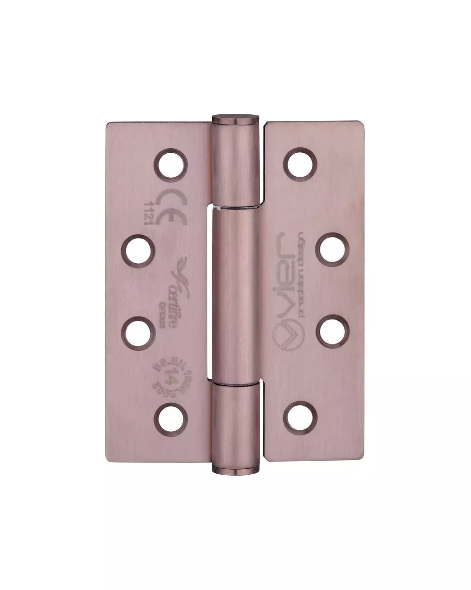 Pair PVD Bronze 102mm (4") Grade 14 Concealed Knuckle Squared Hinges | VHC243PVDBZ 4 Pair PVD Bronze 102mm (4") Grade 14 Concealed Knuckle Squared Hinges | VHC243PVDBZ - Image 2