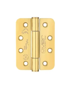 Pair PVD Brass 102mm (4") Grade 14 Concealed Knuckle Radius Hinges | VHC243RPVD -Ironmongery Experts Shop vhc243rpvd.jpg.mst