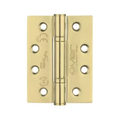 Pair PVD Brass 102mm (4") Grade 14 High Performance Bearing Squared Hinges