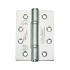 Pair Satin Stainless Steel 102mm (4") Grade 14 High Performance Bearing Squared Hinges