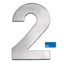 100mm Marine Grade 316 Satin Stainless Steel Numeral - No. 0 - 9 | BLN0 - BLN9 -Ironmongery Experts Shop wi bln2 316 sss blu brand.jpg.mst