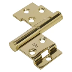 Tritus PVD Polished Brass Left Hand Flush Lift Off Butt Hinge | FH70LH PPB -Ironmongery Experts Shop wi fh70 lh 316 ppb.jpg.mst