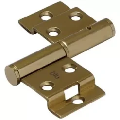 Tritus PVD Polished Brass Left Hand Flush Lift Off Butt Hinge | FH70LH PPB
