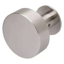 Marine Grade 316 Satin Stainless Steel Round Centre Door Knob | KM150
