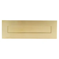 330 X 110mm PVD Satin Brass Marine 316 Letter Plate Kit | LP400-PSB -Ironmongery Experts Shop wi lp400 psb str.jpg.mst