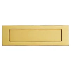 359x113mm Polished Brass Plain Letter Plate