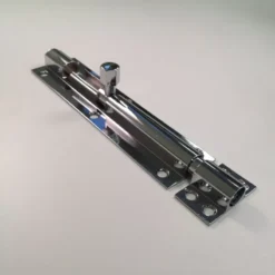 200x38mm Polished Chrome Straight Barrel Bolt