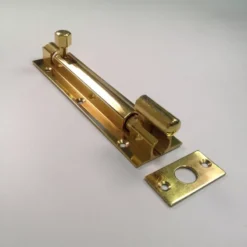 200x38mm Polished Brass Necked Barrel Bolt